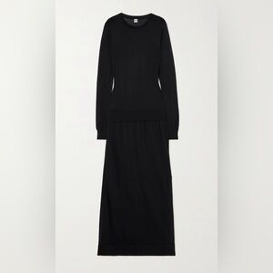 TOTEME
Silk-blend black maxi dress Size S